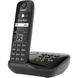 Téléphone sans fil DECT avec répondeur 14h autonomie Gigaset AS-690A
