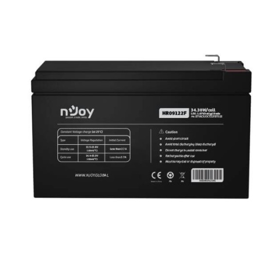 Batterie VRLA AGM nJoy haute décharge 34.30W/cell T2 (BTVACIUOCTD2FBT)