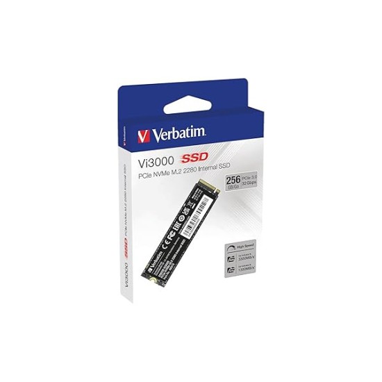 Disque dur SSD 256GB NVMe M.2 PCIe Gen3 Vi3000 VERBATIM (23942493730)