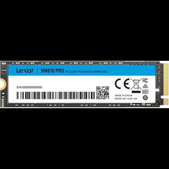 Disque dur SSD 2TB NVMe M.2 PCIe Gen3 NM610 PRO Lexar (843367128716)