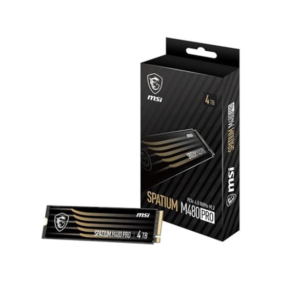 Disque dur SSD 2TB NVMe M.2 PCIe Gen4 SPATIUM M480 PRO MSI (4711377105613)