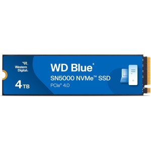 Disque dur SSD 4TB NVMe M.2 PCIe Gen4 Blue SN5000 Western Digital (WDS400T4B0E-00BKY0)