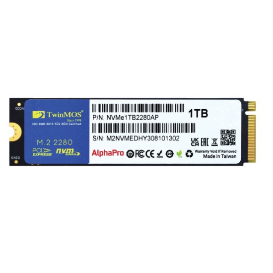Disque dur SSD 512GB NVMe M.2 PCIe AlphaPro TwinMOS