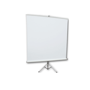 Écran de projection sur trépied 200 × 200 cm Oray TRE06B1200200 (Carter aluminium laqué blanc)