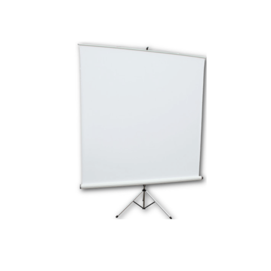 Écran de projection sur trépied 200 × 200 cm Oray TRE06B1200200 (Carter aluminium laqué blanc)