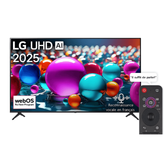 Téléviseur LG 75P LED UHD 4K Alpha 7 AI Processor Gen8 (75UA85006LA)