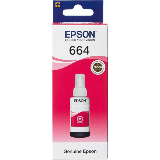 Epson 664 M (T6643) Magenta - Bouteille d'encre Epson d'origine (C13T66434A)
