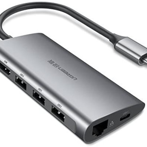 Convertisseur ugreen usb-c To 3XUSB 3.0 1XHDMI 1XRJ45 1XUSB-c