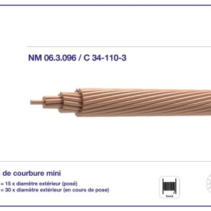 Câble de mise à la terre cuivre nu 33elecable (CMTC33)