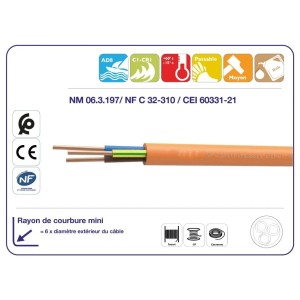 Câble sécurité incendie CR1 – C1 Firesecure (CSICR1FS)