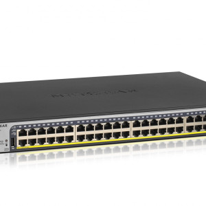 Switch Administrable 48-Ports Gigabit PoE/PoE+ 4SFP 384W NETGEAR GS752TP