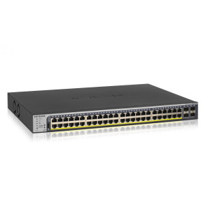 Switch Administrable 48-Ports Gigabit PoE/PoE+ 4SFP 384W NETGEAR GS752TP