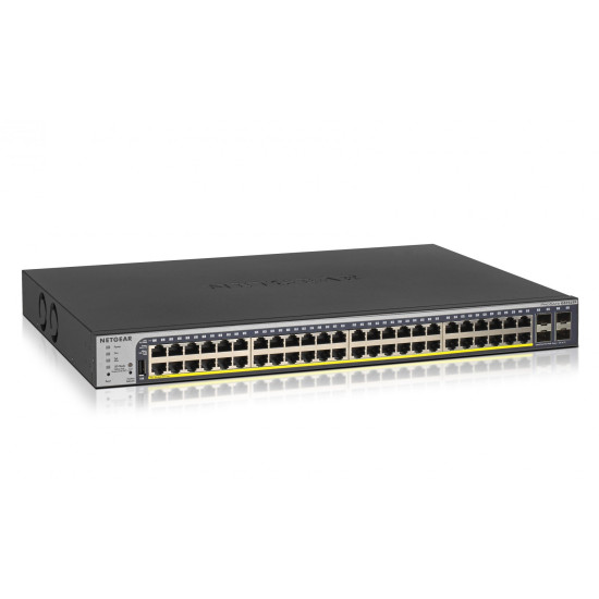 Switch Administrable 48-Ports Gigabit PoE/PoE+ 4SFP 384W NETGEAR GS752TP