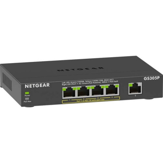 Switch 5Ports Gigabit PoE63W Netgear GS305P