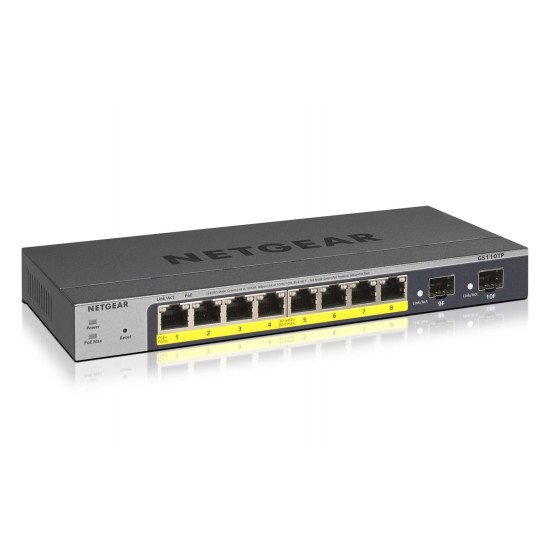 Switch Administrable 8-Ports Gigabit PoE+ 2SFP 55W NETGEAR GS110TP