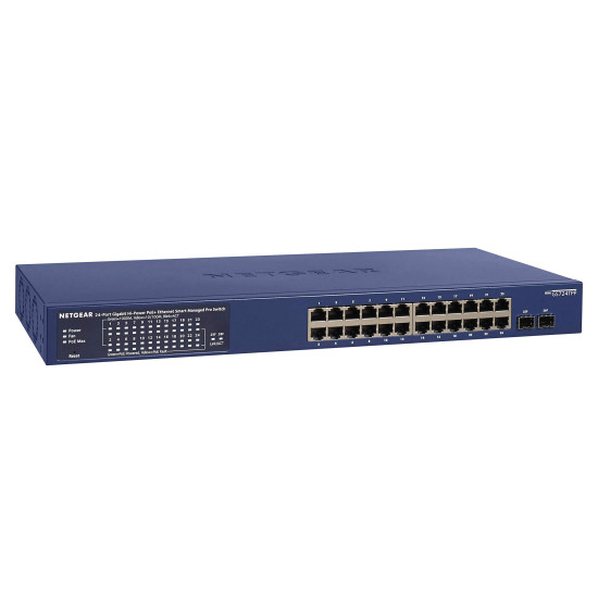 Switch Administrable 24-Ports Gigabit PoE+ 2SFP 380W NETGEAR GS724TPP