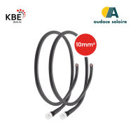 2 x Lot de 1.5 mètres de câble électrique solaire KBE de 10 mm2 (liaison entre le régulateur et les batteries)