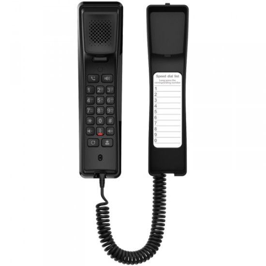 Fanvil H2U Téléphone IP pour Hôtel Noir Fanvil H2U Téléphone IP pour Hôtel Noir